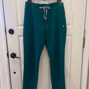 Figs technical collection scrub bottom pants green size large tall womens